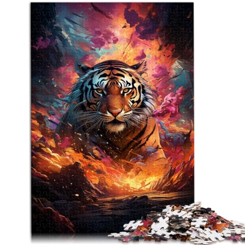 1000-teiliges Puzzle für Erwachsene, Farbmalerei, Tiger-Puzzlespiel, Geburtstagsgeschenk, Geschenke, Wandkunst, 50 x 75 cm, für Teenager ab 14 Jahren 1000-teiliges Puzzle für Erwachsene, Farbmalerei, Tiger-Puzzlespiel, Geburtstagsgeschenk, Geschenke, Wandkunst, 50 x 75 cm, für Teenager ab 14 Jahren von SYUNFEI