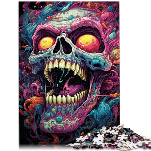 Puzzle mit 1000 Teilen für Erwachsene, zum Malen von Totenkopf-Lernspielzeug, anspruchsvolles Puzzlespiel und Familienspiel, 26x38cm Puzzle mit 1000 Teilen für Erwachsene, zum Malen von Totenkopf-Lernspielzeug, anspruchsvolles Puzzlespiel und Familienspiel, 26x38cm von SYUNFEI