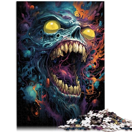 2000-teiliges Puzzle für Erwachsene, Farbpuzzle mit Totenkopf-Motiv, 27,56 x 39,37 Zoll, Teenager ab 14 Jahren von SYUNFEI