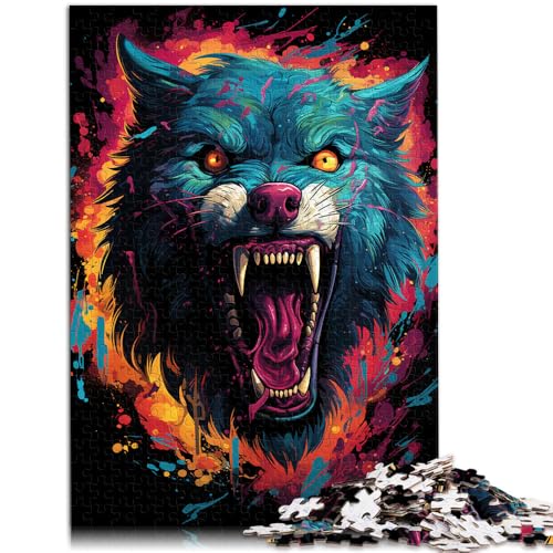 Puzzle 2000 Teile für Erwachsene, Farbmalerei, Wilder Wolf, Denksportspiel, Lernspiel für Geburtstag, Weihnachten, 70 x 100 cm Puzzle 2000 Teile für Erwachsene, Farbmalerei, Wilder Wolf, Denksportspiel, Lernspiel für Geburtstag, Weihnachten, 70 x 100 cm von SYUNFEI