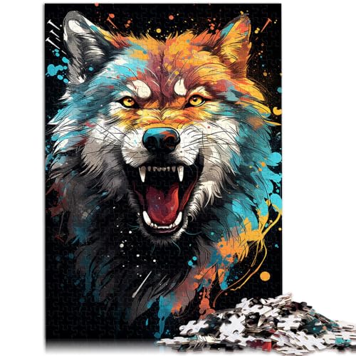 1000-teiliges Puzzle für Erwachsene, Malen, Wolf, Familienaktivität, Puzzle, Weihnachtswunschliste mit Weihnachtsmann,38x52cm, für 14-Jährige 1000-teiliges Puzzle für Erwachsene, Malen, Wolf, Familienaktivität, Puzzle, Weihnachtswunschliste mit Weihnachtsmann,38x52cm, für 14-Jährige von SYUNFEI