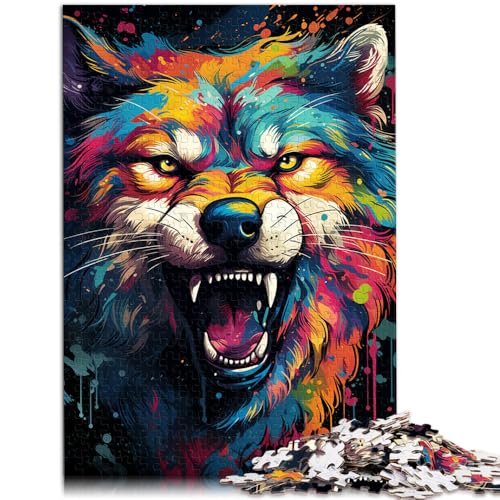 Puzzle 1000 Teile für Erwachsene, Malen, Wolf, Denksportspiel, Lernspiel für Geburtstag, Weihnachten, 26x38cm, für 14-Jährige Puzzle 1000 Teile für Erwachsene, Malen, Wolf, Denksportspiel, Lernspiel für Geburtstag, Weihnachten, 26x38cm, für 14-Jährige von SYUNFEI