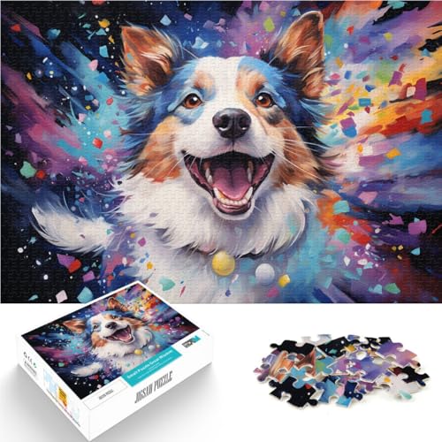 Puzzle für Erwachsene, 1000 Teile, Farbiges Hundemalen, Lernpuzzle, Fördert die Liebe zwischen Paaren, 50 x 75 cm Puzzle für Erwachsene, 1000 Teile, Farbiges Hundemalen, Lernpuzzle, Fördert die Liebe zwischen Paaren, 50 x 75 cm von SYUNFEI