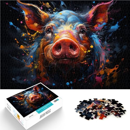 Puzzle für Erwachsene, 1000 Teile, Farbschwein, Lernspielzeug, Familienspiele, tolle Geschenke und Spielzeuge, 26x38cm, für Teenager ab 14 Jahren Puzzle für Erwachsene, 1000 Teile, Farbschwein, Lernspielzeug, Familienspiele, tolle Geschenke und Spielzeuge, 26x38cm, für Teenager ab 14 Jahren von SYUNFEI