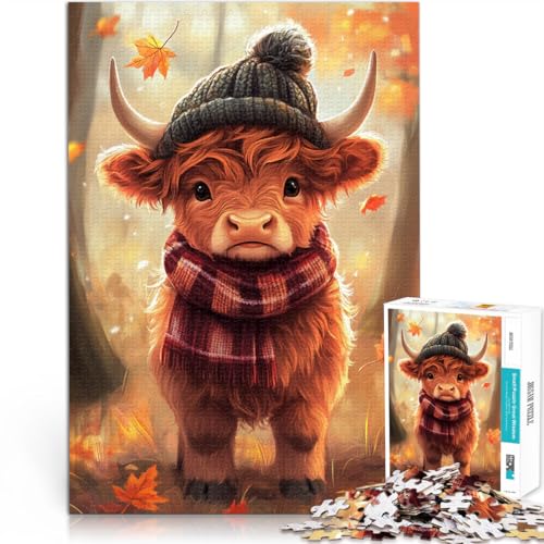 Puzzle für Erwachsene, 1000 Teile, süßes Yak-Baby, Lernpuzzle, trainieren Sie Ihr Gehirn und Ihre Hände, 50 x 75 cm, für Teenager ab 14 Jahren von SYUNFEI