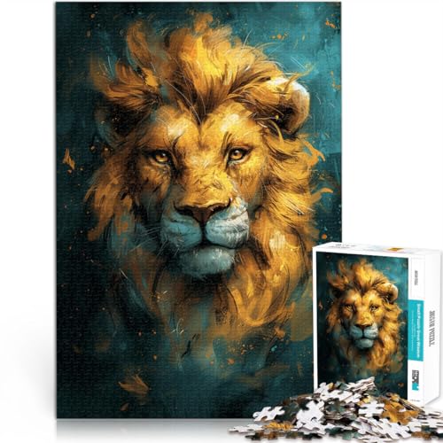 Puzzle für Erwachsene, 2000 Teile, süßer Kleiner gelber Löwe, Lernspielzeug, Familienspiele, Kunstwerk, Geschenk, 27,56 x 39,37 Zoll, für Teenager ab 14 Jahren von SYUNFEI