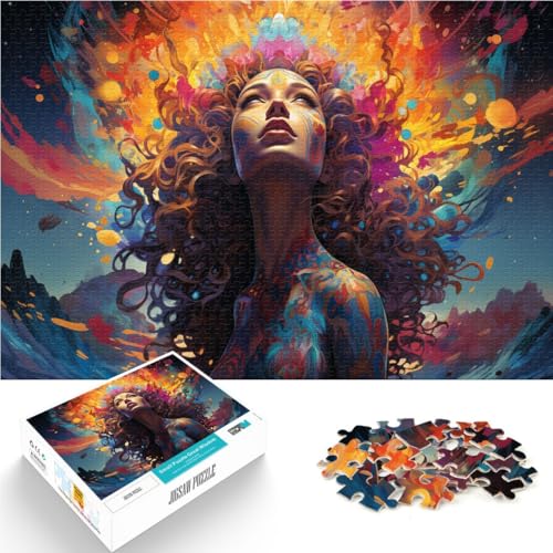Puzzle für Erwachsene, 1000 Teile, Frau, Lernspiele, Heimdekorationspuzzle, einzigartige Heimdekoration und Geschenke, 50 x 75 cm, für 14-Jährige Puzzle für Erwachsene, 1000 Teile, Frau, Lernspiele, Heimdekorationspuzzle, einzigartige Heimdekoration und Geschenke, 50 x 75 cm, für 14-Jährige von SYUNFEI