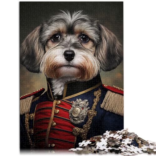 Puzzle für Erwachsene mit 1000 Teilen, Hund in Militäruniform, Denkspiel, ganze Familie, 26x38cm Puzzle für Erwachsene mit 1000 Teilen, Hund in Militäruniform, Denkspiel, ganze Familie, 26x38cm von SYUNFEI