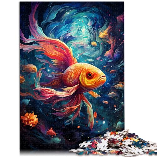 Puzzle 2000 Teile für Erwachsene, Galaxie-Goldfisch, für Wanddekoration, einzigartige Geburtstags, 70 x 100 cm, für 14-Jährige von SYUNFEI