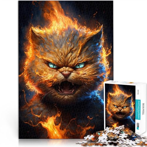1000-teiliges Puzzle für Erwachsene, Feuertier-Garfield-Puzzle, Lernspiele, Stressabbau, Staycation, Zeitvertreib, 26x38cm, für 14-Jährige 1000-teiliges Puzzle für Erwachsene, Feuertier-Garfield-Puzzle, Lernspiele, Stressabbau, Staycation, Zeitvertreib, 26x38cm, für 14-Jährige von SYUNFEI