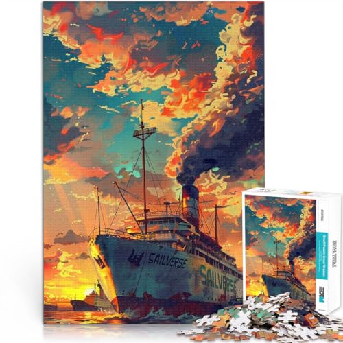 1000-teiliges Puzzle für Erwachsene „Traumschiff“, Spielzeug, Denkspiel, ganze Familie, 50 x 75 cm, für 14-Jährige 1000-teiliges Puzzle für Erwachsene „Traumschiff“, Spielzeug, Denkspiel, ganze Familie, 50 x 75 cm, für 14-Jährige von SYUNFEI