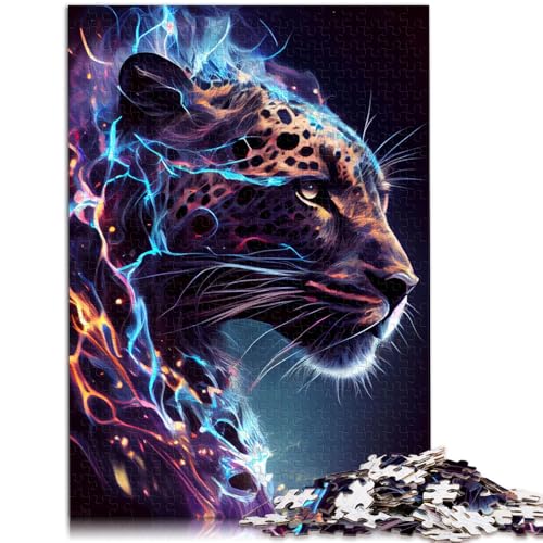 Puzzle für Erwachsene mit 1000 Teilen, elektrisierendes Leoparden-Denkspiel für die Weihnachtswunschliste mit Weihnachtsmann, 50 x 75 cm, für Teenager ab 14 Jahren von SYUNFEI