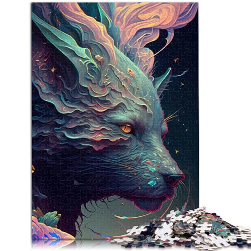 Puzzle für Erwachsene, 1000 Teile, ätherisches Wolfsspielzeug, Denkspiel, Lernspiel für Geburtstag, Weihnachten,38x52cm, für 14-Jährige von SYUNFEI