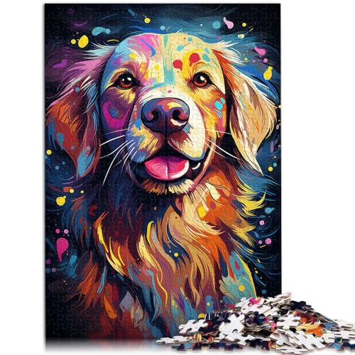 Puzzle 1000 Teile für Erwachsene, Golden Retriever-Hund, Denkspiel, Lernspiel für Geburtstag, Weihnachten, 50 x 75 cm, für Teenager ab 14 Jahren von SYUNFEI