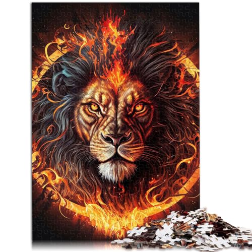 Puzzle für Erwachsene, 1000 Teile, Feuerlöwenkopf, Lernpuzzle, Wichtelgeschenke,38x52cm, für Teenager ab 14 Jahren von SYUNFEI