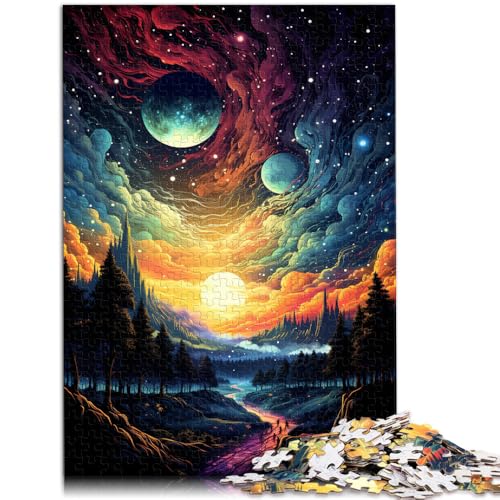 1000-teiliges Puzzle für Erwachsene, Fantasielandschaft unter Sonnenuntergang, Spielzeug, Denkspiel, Geschenk zum Geburtstag, 49,7 x 75,9 cm, von SYUNFEI