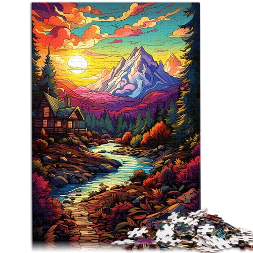 Puzzle 2000 Teile für Erwachsene, Fantasie-Sonnenuntergang-Berge, Lernpuzzle, Geburtstagsgeschenk, Geschenke, 27,56 x 39,37 Zoll, von SYUNFEI