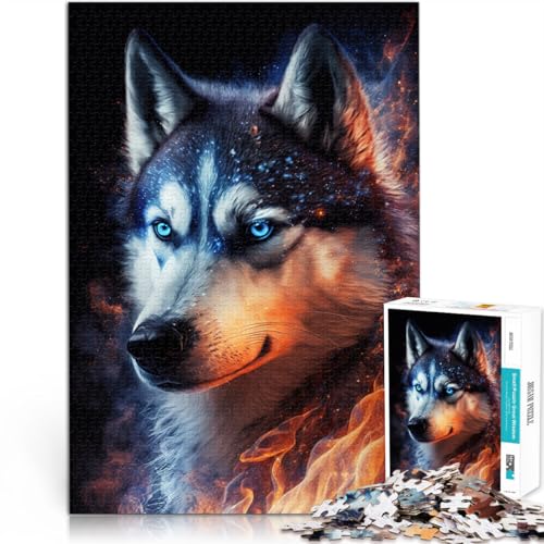Puzzle für Erwachsene, 1000 Teile, Feuertier, Husky, Denkspiel, Weihnachtswunschliste mit Weihnachtsmann,50x75cm, geeignet für Jugendliche ab 14 Jahren Puzzle für Erwachsene, 1000 Teile, Feuertier, Husky, Denkspiel, Weihnachtswunschliste mit Weihnachtsmann,50x75cm, geeignet für Jugendliche ab 14 Jahren von SYUNFEI