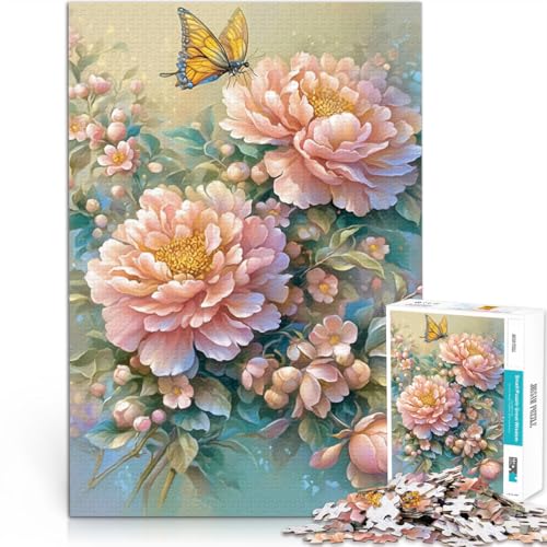 Puzzle für Erwachsene, 1000 Teile, Blumen- und Schmetterlingsspielzeug, Denkspiel, Geburtstagsgeschenk, Geschenke, Wandkunst, 26x38cm, für Teenager ab 14 Jahren von SYUNFEI