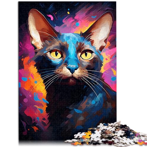 Puzzle 1000 Teile für Erwachsene, Gemälde Einer Burma-Katze, Denksportspiel, 38x52 cm, Geburtstagsgeschenk für Teenager ab 14 Jahren Puzzle 1000 Teile für Erwachsene, Gemälde Einer Burma-Katze, Denksportspiel, 38x52 cm, Geburtstagsgeschenk für Teenager ab 14 Jahren von SYUNFEI