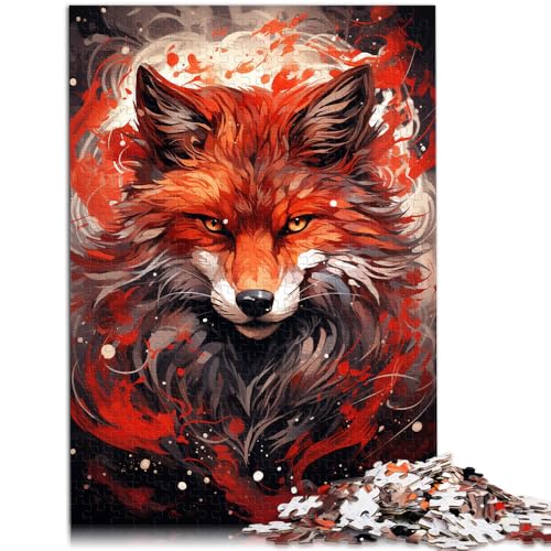 Puzzle für Erwachsene, 1000 Teile, Gemälde eines Fuchses, Tierspielzeug, Denkspiel, Weihnachtswunschliste mit Weihnachtsmann, 14,96 Zoll x 20,47 Zoll von SYUNFEI