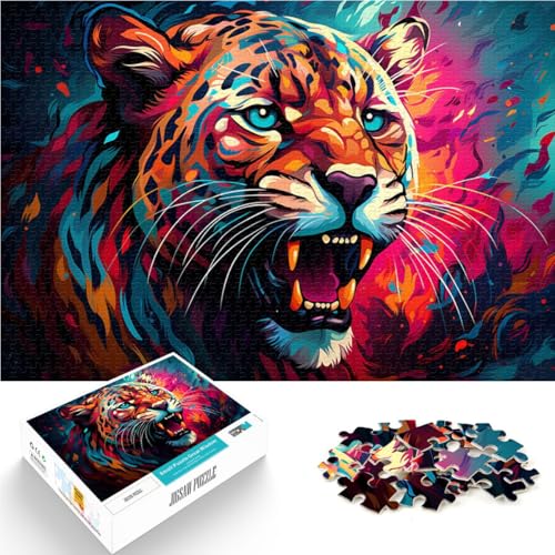 Puzzle für Erwachsene mit 1000 Teilen, Geparden-Spielzeug, Denkspiel, Herausforderung für die Gehirnintelligenz, süchtig machendes Spielzeug,38x52cm, für Teenager ab 14 Jahren von SYUNFEI