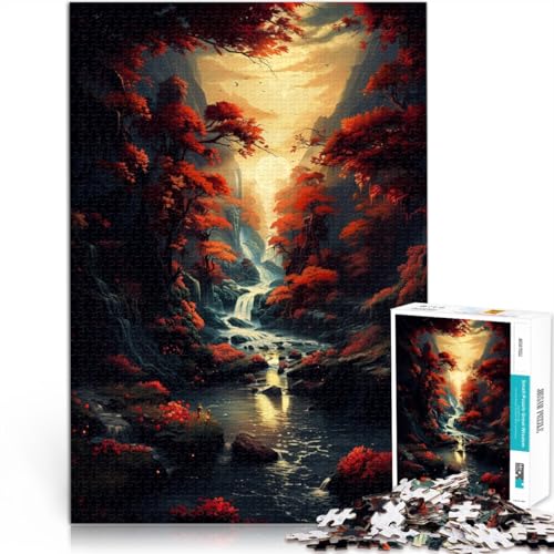 Puzzle 2000 Teile für Erwachsene, Psychedelischer Berg, Stressabbau-Spielzeug mit passendem Poster und Quizblatt, 70 x 100 cm, für Teenager ab 14 Jahren von SYUNFEI
