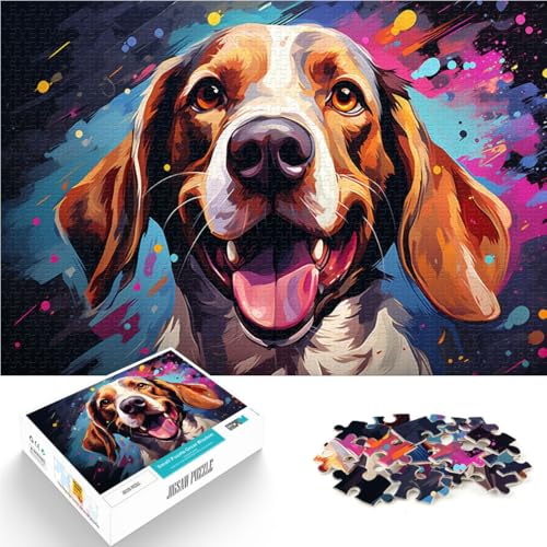 Puzzle 1000 Teile für Erwachsene, Tier-Beagle, Stressabbau-Spielzeug, Herausforderung für die Gehirnintelligenz, süchtig machendes Spielzeug,38x52cm, für 14-Jährige Puzzle 1000 Teile für Erwachsene, Tier-Beagle, Stressabbau-Spielzeug, Herausforderung für die Gehirnintelligenz, süchtig machendes Spielzeug,38x52cm, für 14-Jährige von SYUNFEI