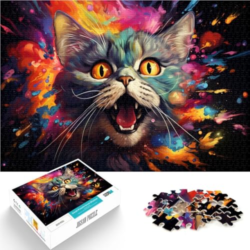 Puzzle mit 1000 Teilen für Erwachsene, süße Katze, entspannendes, intellektuelles Lernspielzeug, tolles Geschenk für Spiele, 26x38cm, Puzzle mit 1000 Teilen für Erwachsene, süße Katze, entspannendes, intellektuelles Lernspielzeug, tolles Geschenk für Spiele, 26x38cm, von SYUNFEI