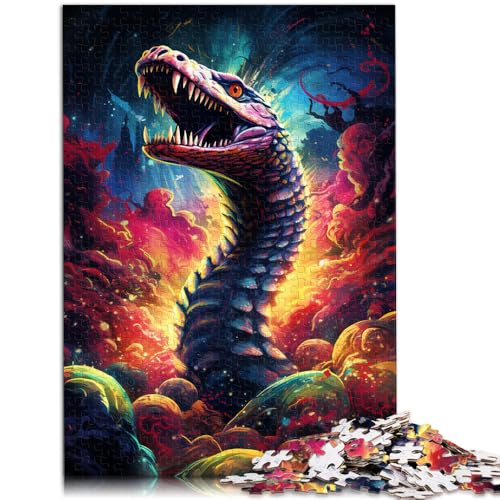 Puzzle 1000 Teile für Erwachsene, Bunte Giftschlange, lustige Spiele, anspruchsvolles Puzzlespiel und Familienspiel, 14,96 x 20,47 Zoll von SYUNFEI