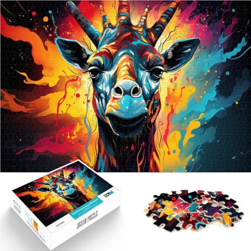 Puzzle für Erwachsene, 1000 Teile, Giraffenkunst, Denkspiel mit vollständig ineinandergreifenden, zufällig geformten Teilen, 50 x 75 cm, für 14-Jährige Puzzle für Erwachsene, 1000 Teile, Giraffenkunst, Denkspiel mit vollständig ineinandergreifenden, zufällig geformten Teilen, 50 x 75 cm, für 14-Jährige von SYUNFEI