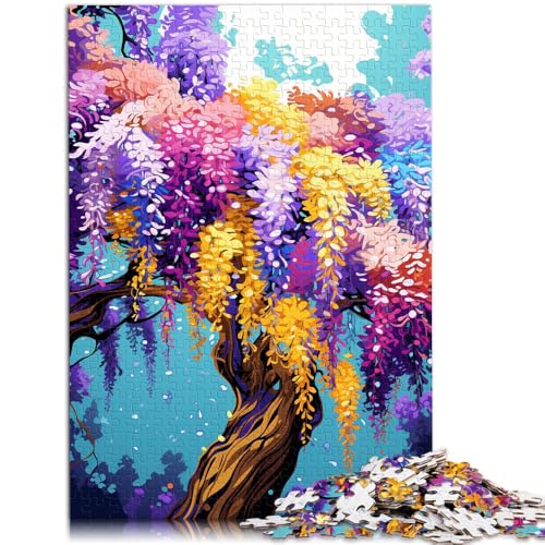 Puzzle für Erwachsene, 1000 Teile, Glyzinien, Lernspiele, Heimdekorationspuzzle, stärkt die Liebe zwischen Paaren, 26x38cm von SYUNFEI