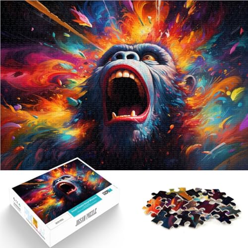 Puzzle für Erwachsene, 2000 Teile, Gorilla, Denkspiel, Familienspiel, Stressabbau, schwieriges Herausforderungspuzzle, 27,56 x 39,37 Zoll Puzzle für Erwachsene, 2000 Teile, Gorilla, Denkspiel, Familienspiel, Stressabbau, schwieriges Herausforderungspuzzle, 27,56 x 39,37 Zoll von SYUNFEI