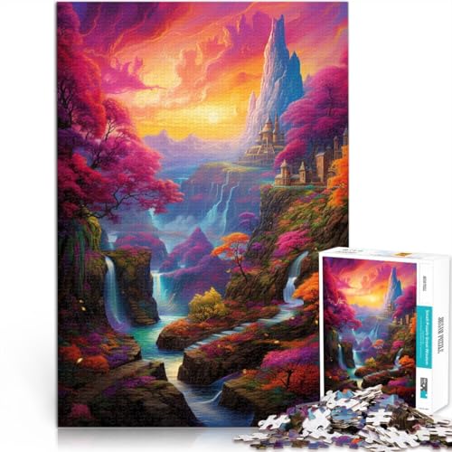 Puzzle für Erwachsene, 1000 Teile, Himmel, Landschaft, Fantasiefarben, Lernspielzeug, Familienspiele, Geschenkideen,38x52cm von SYUNFEI