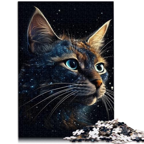Puzzle für Erwachsene, 1000 Teile, Galaxy Cats, Familien-Aktivitäts-Puzzle, Angebot als Geschenk für die ganze Familie, 10,27 x 14,96 Zoll, für 14-Jährige von SYUNFEI