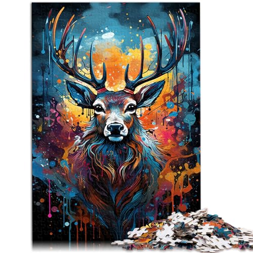 Puzzle für Erwachsene, 1000 Teile, Hirsch, anspruchsvolles Spiel, Wanddekoration, einzigartige Geburtstags, 50 x 75 cm, für 14-Jährige Puzzle für Erwachsene, 1000 Teile, Hirsch, anspruchsvolles Spiel, Wanddekoration, einzigartige Geburtstags, 50 x 75 cm, für 14-Jährige von SYUNFEI