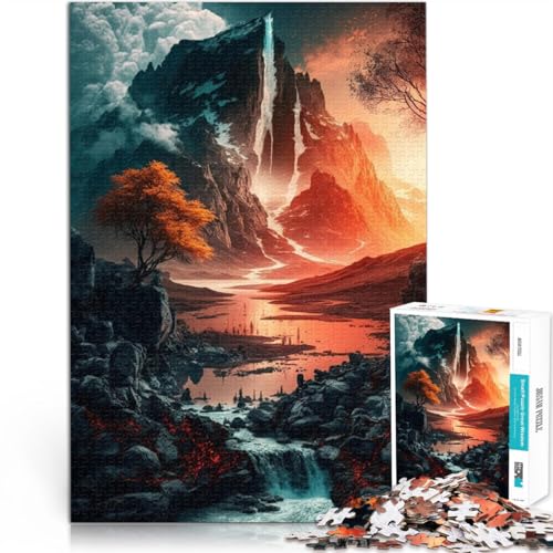 Puzzle für Erwachsene, 2000 Teile, Wasserfälle, Denkspiel, ganze Familie, 70 x 100 cm, für 14-Jährige von SYUNFEI