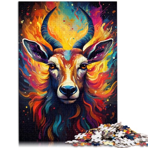 Puzzle für Erwachsene, 2000 Teile, Hirschmalerei, Puzzle für Lernspiele, Herausforderungsspielzeug, EIN Kunstwerk, 70 x 100 cm, für 14-Jährige von SYUNFEI