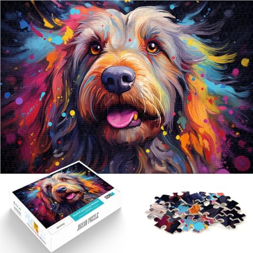 Puzzle für Erwachsene, Hundemalerei, 1000-teiliges Puzzle, 50 x 75 cm, Holzbrettpuzzle für Erwachsene und Kinder ab 14 Jahren, Spielzeug, Denkspiel Puzzle für Erwachsene, Hundemalerei, 1000-teiliges Puzzle, 50 x 75 cm, Holzbrettpuzzle für Erwachsene und Kinder ab 14 Jahren, Spielzeug, Denkspiel von SYUNFEI