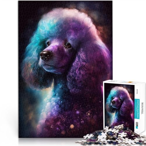 Puzzle für Erwachsene mit 1000 Teilen, Galaxy Poodle, Denkspiel mit vollständig ineinander greifenden, zufällig geformten Teilen, 50 x 75 cm, für 14-Jährige von SYUNFEI