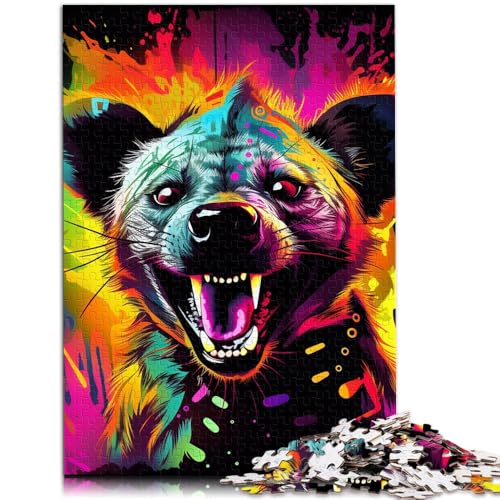 Puzzle für Erwachsene, 1000 Teile, psychedelisch, „Die Hyäne“, Präzisionsschnitt-Puzzle zum Stressabbau,50x75cm, für Teenager ab 14 Jahren von SYUNFEI