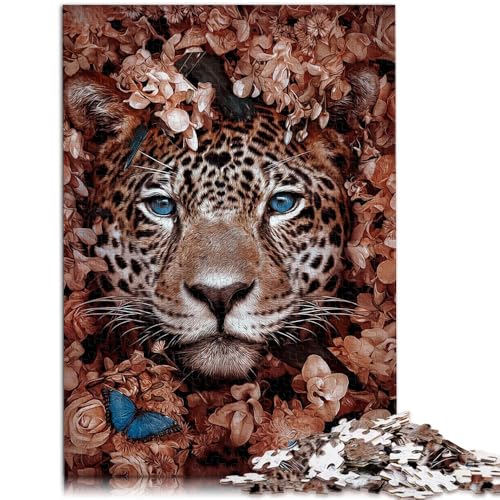 Puzzle für Erwachsene, 1000 Teile, Jaguar-Blumenmalerei, Lernspiele, Heimdekoration, Puzzle, Heimkunstdekor, 14,96 x 20,47 Zoll Puzzle für Erwachsene, 1000 Teile, Jaguar-Blumenmalerei, Lernspiele, Heimdekoration, Puzzle, Heimkunstdekor, 14,96 x 20,47 Zoll von SYUNFEI