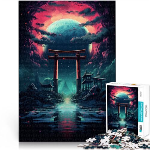 1000-teiliges Puzzle für Erwachsene, Japanisches Torii-Tor-Spielzeug, Denkspiel, ganze Familie, 26x38cm von SYUNFEI
