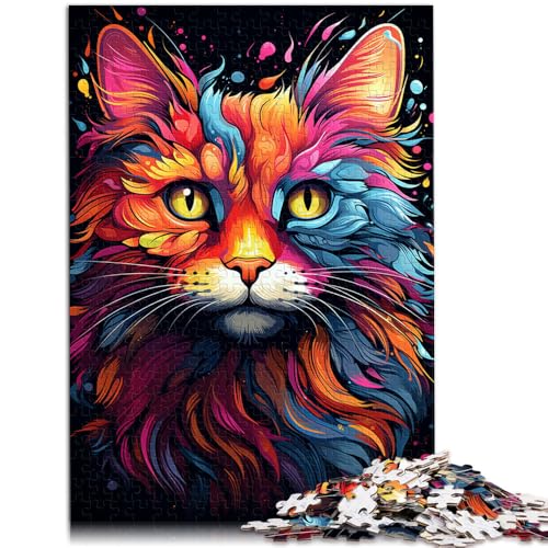 Puzzle für Erwachsene, 1000 Teile, Katzenspiel, Spielzeug für die Familie, Geschenk, Herausforderung der Gehirnintelligenz, süchtig machendes Spielzeug, 14,96 x 20,47 Zoll von SYUNFEI