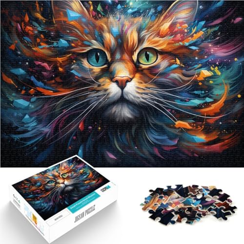 2000-teiliges Puzzle für Erwachsene, buntes Katzenspielzeug, Denkspiel ganze Familie, 70 x 100 cm von SYUNFEI