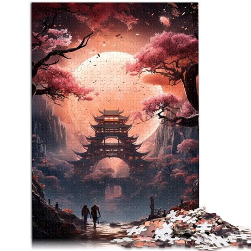 Puzzle 2000 Teile für Erwachsene, Kirschblüten und ruhiger Fluss, tolles, 70 x 100 cm, für Teenager ab 14 Jahren von SYUNFEI