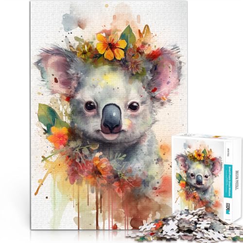 Puzzle für Erwachsene mit 1000 Teilen, Koala Baby, Denkspiel mit vollständig ineinander greifenden, zufällig geformten Teilen,38x52cm, für Teenager ab 14 Jahren von SYUNFEI