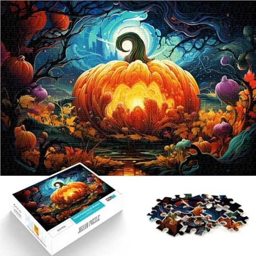 2000-teiliges Puzzle für Erwachsene, Kürbis in der Halloween-Nacht, als Puzzle-Geschenk zum Stressabbau, 27,56 x 39,37 Zoll, geeignet für Jugendliche ab 14 Jahren von SYUNFEI