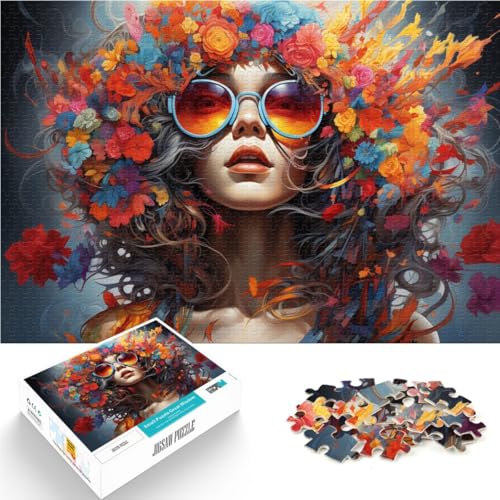 Puzzle für Erwachsene, 1000 Teile, Kunst, Blume, Frau, Spielzeug, Denkspiel, Lernspiel für Geburtstag, Weihnachten, 50 x 75 cm, für Teenager ab 14 Jahren von SYUNFEI