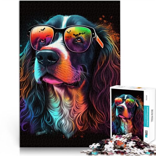 Puzzle Erwachsene, 1000 Teile, Art Dogs, DIY-Puzzle-Spielzeug. Helfen Sie dem Gehirn, süchtig machendes Spielzeug zu trainieren und Geduld zu fördern. 14,96 Zoll x 20,47 Zoll von SYUNFEI
